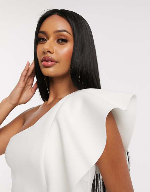 Asos white scuba dress sale