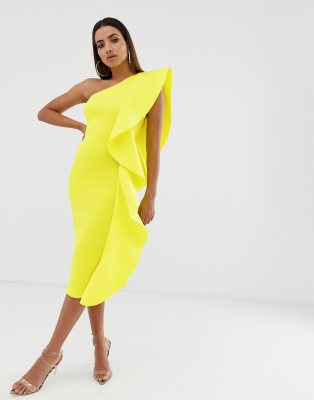 fluro yellow dress