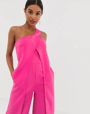 lavish alice one shoulder jumpsuit