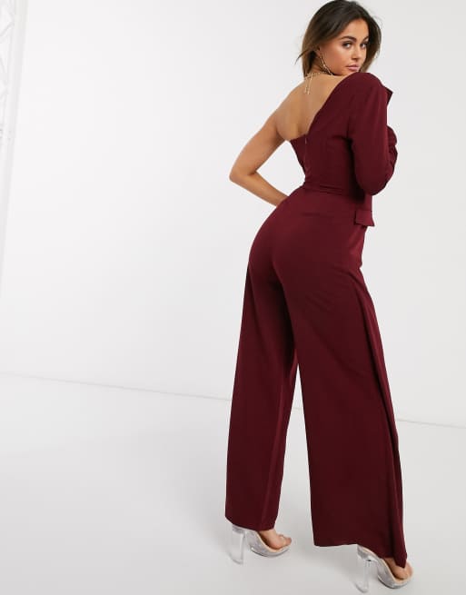 Asos burgundy hot sale jumpsuit