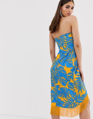 asos palm print dress