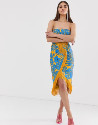 lavish alice palm print dress