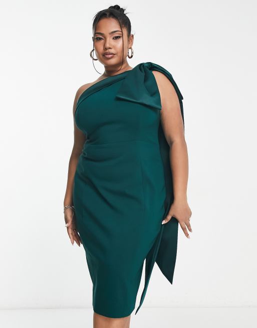 Plus size shop green midi dress