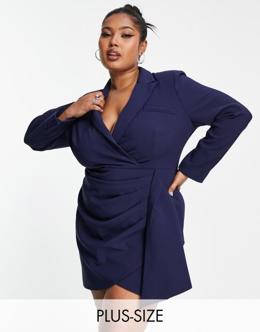 Robe blazer bleu marine new arrivals