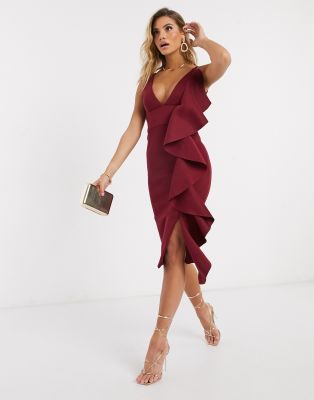 lavish alice burgundy dress