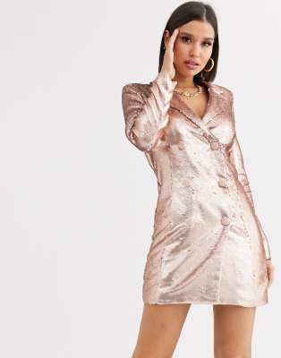 lavish alice sequin embellished mini dress in silver iridescent