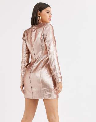 lavish alice gold sequin dress