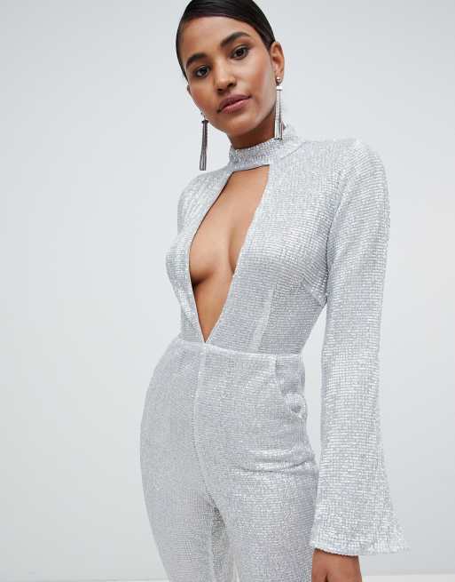 Lavish alice store sequin jumpsuit