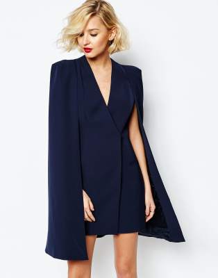 lavish alice navy cape dress