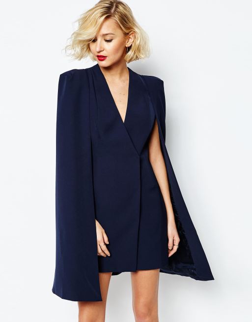 Asos blue hot sale cape dress