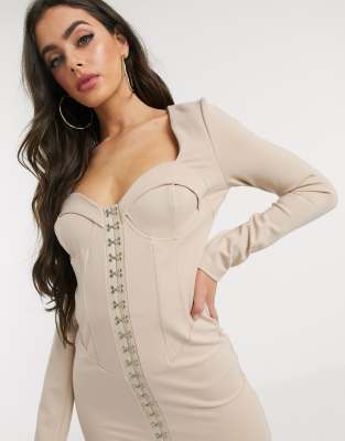 square neck corset dress