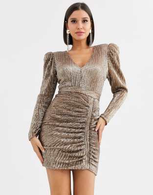 lavish alice gold sequin dress