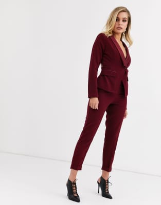 asos burgundy jumpsuit