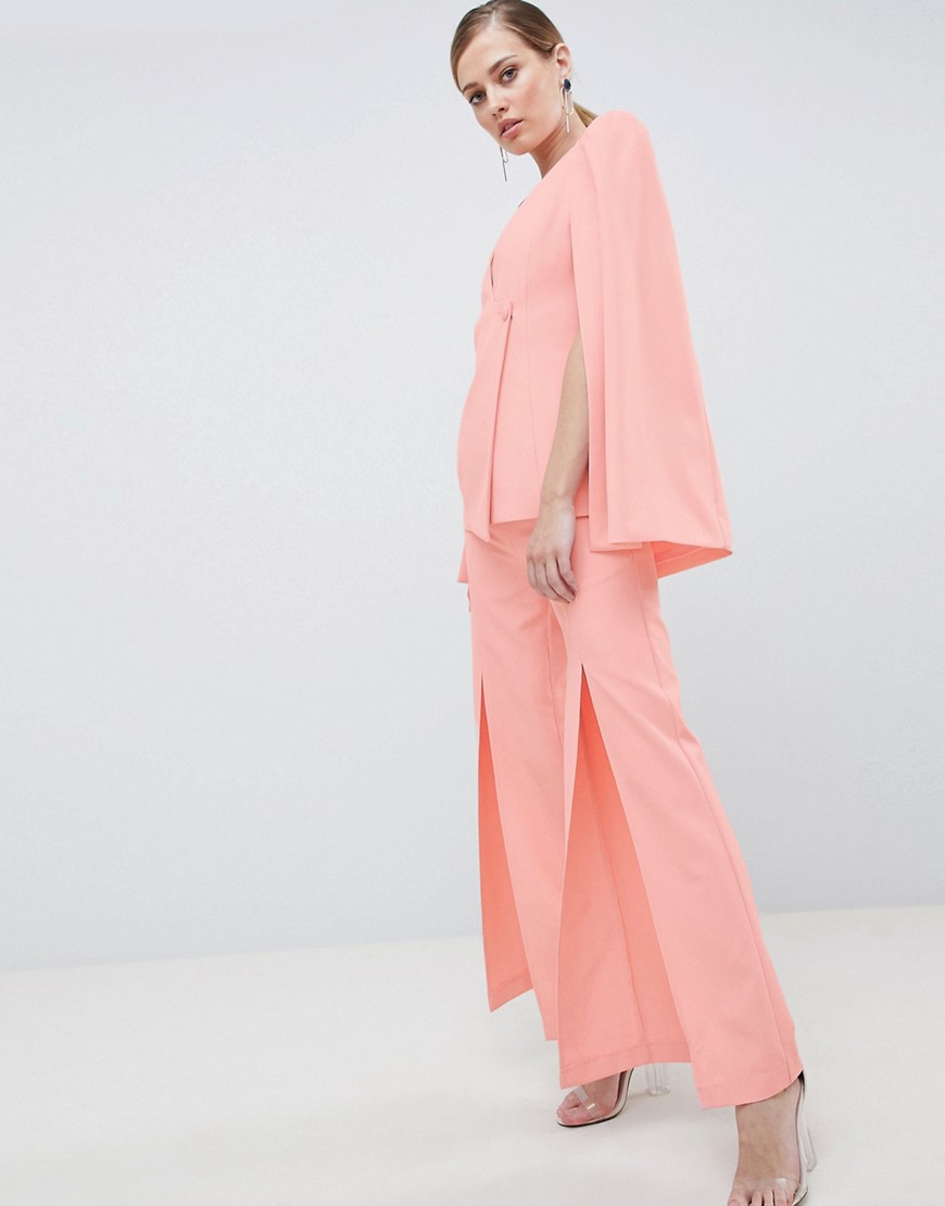 Lavish Alice Tailored Trouser with Splits-Pink