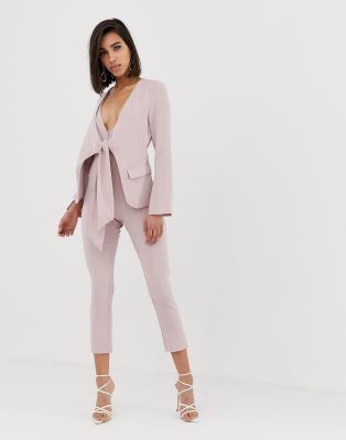 jumpsuit blazer outfit