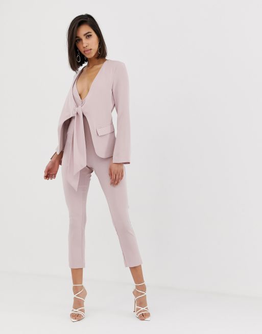 Jumpsuit with hot sale blazer outfit