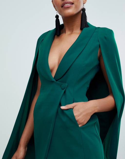 Teal 2025 cape dress