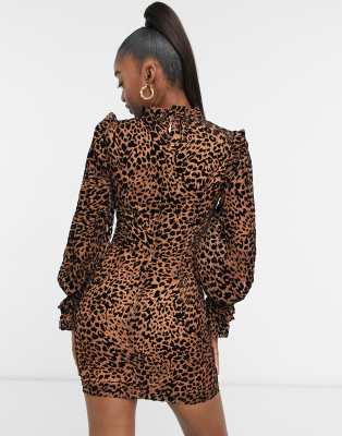 Lavish alice 2025 leopard print dress