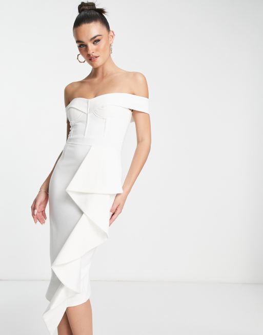 Alice Tubino Nero Spalle Scoperte Maniche Lunghe Maglia Spalle