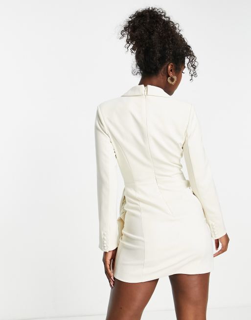 Topshop white tuxedo store dress