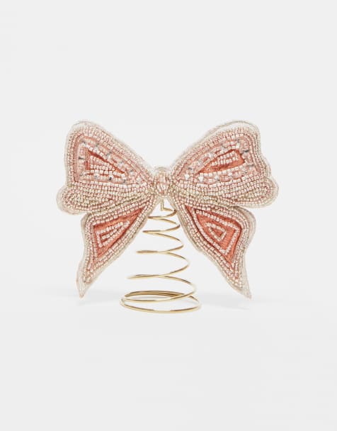 Lazo decorativo rosa adornado para árbol de Navidad de Accessorize - view 1