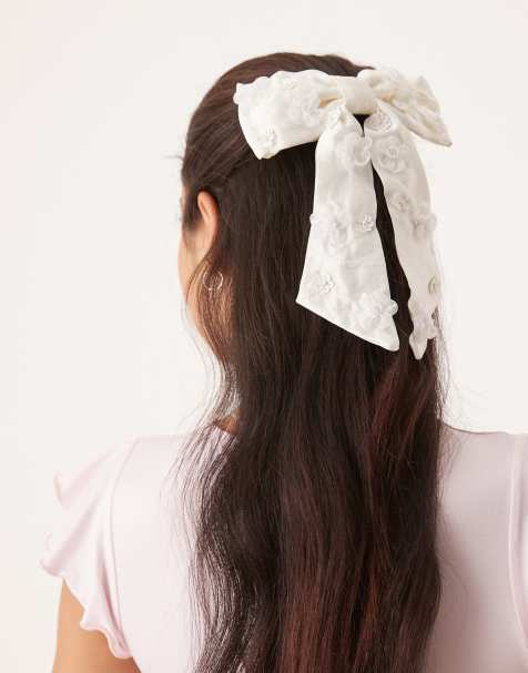 Lazo para el cabello blanco marfil Forget Me Not Dream de Sister Jane - view 1