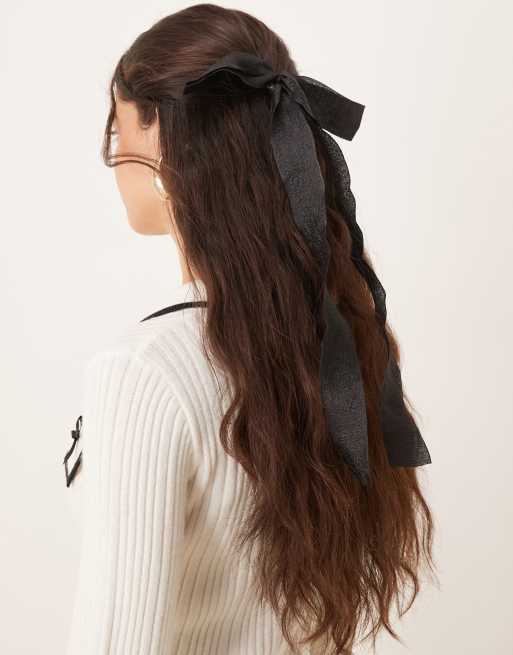 Lazo para el cabello negro de tul de DesignB London