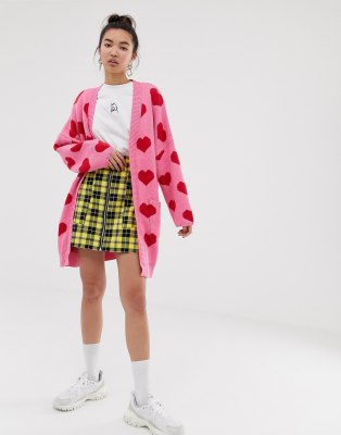 cardigan with hearts