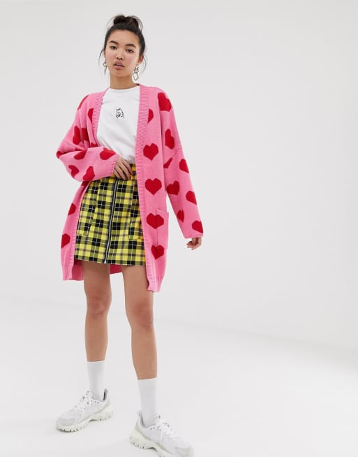 Lazy oaf shop pink cardigan