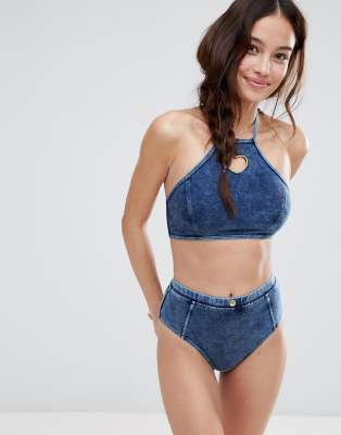 jean bikini top