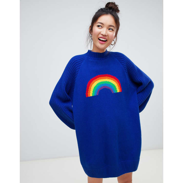 Multicolor sweater dress sale