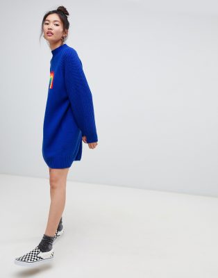 lazy oaf over the rainbow jumper dress
