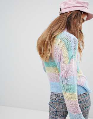 pastel stripe cardigan