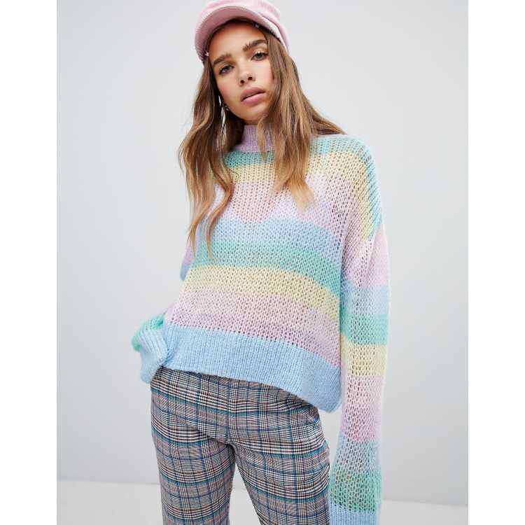 Striped pastel clearance sweater