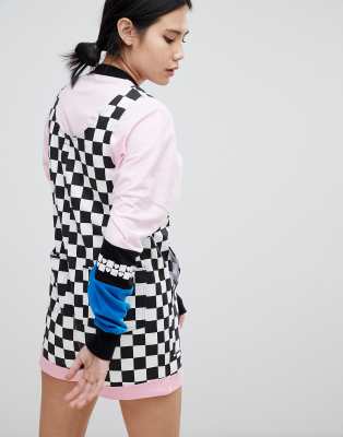 checkerboard playsuit