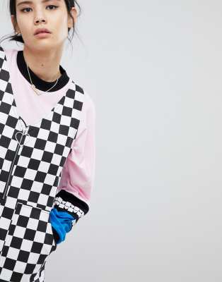 checkerboard playsuit