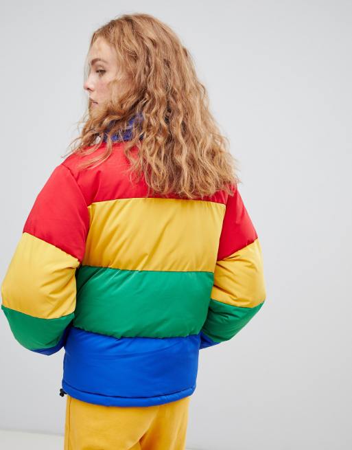 Lazy Oaf Rainbow puffer Jacket