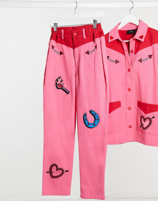 Pink best sale cowboy pants