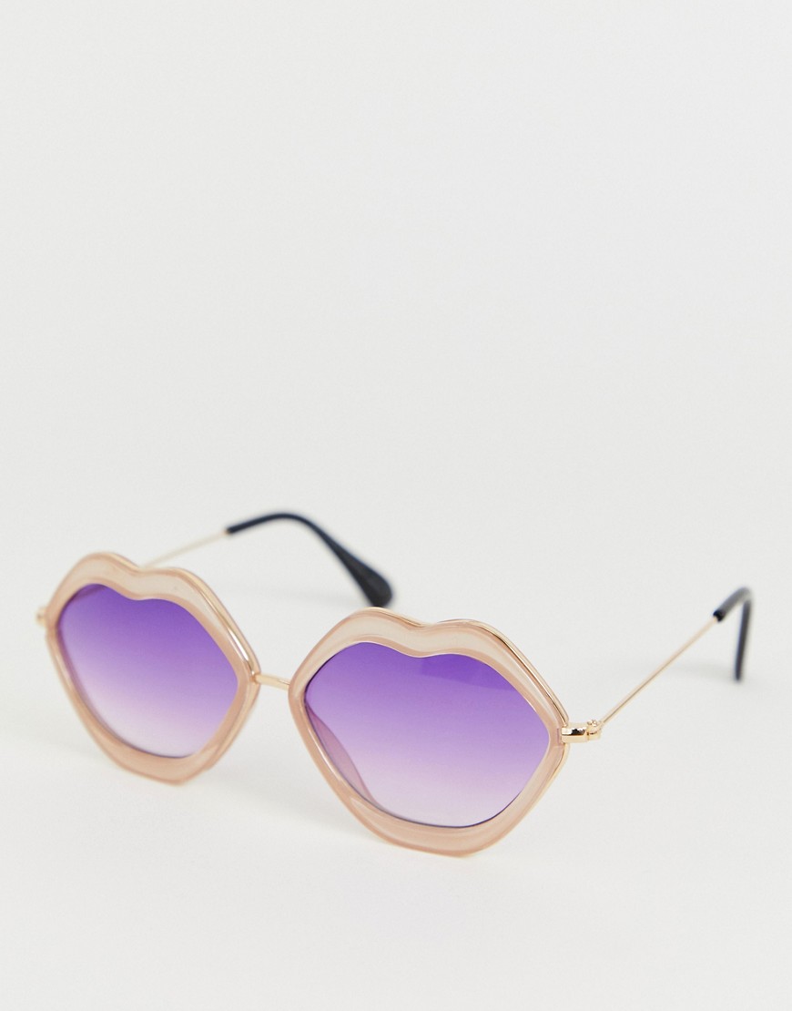 Læbeformede solbriller fra SVNX-Lilla