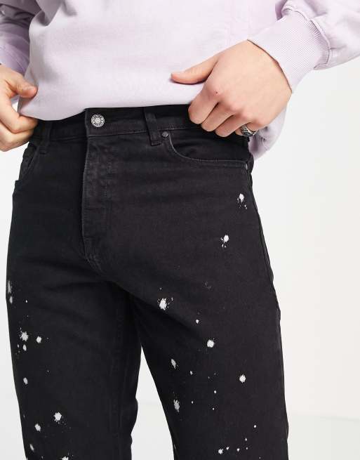 Black jeans best sale with paint splatter