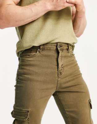 khaki carrot jeans