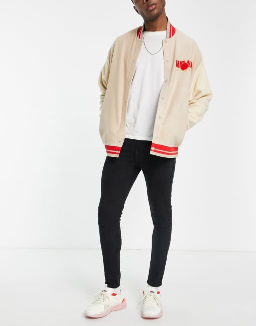 LDN DNM – Czarne jeansy marchewki z efektem sprania