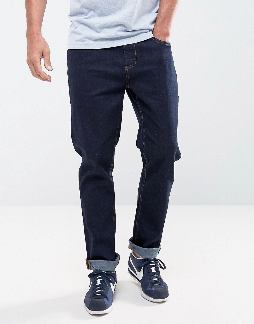 LDN DNM - jeans med smal pasform i rå indigoblå