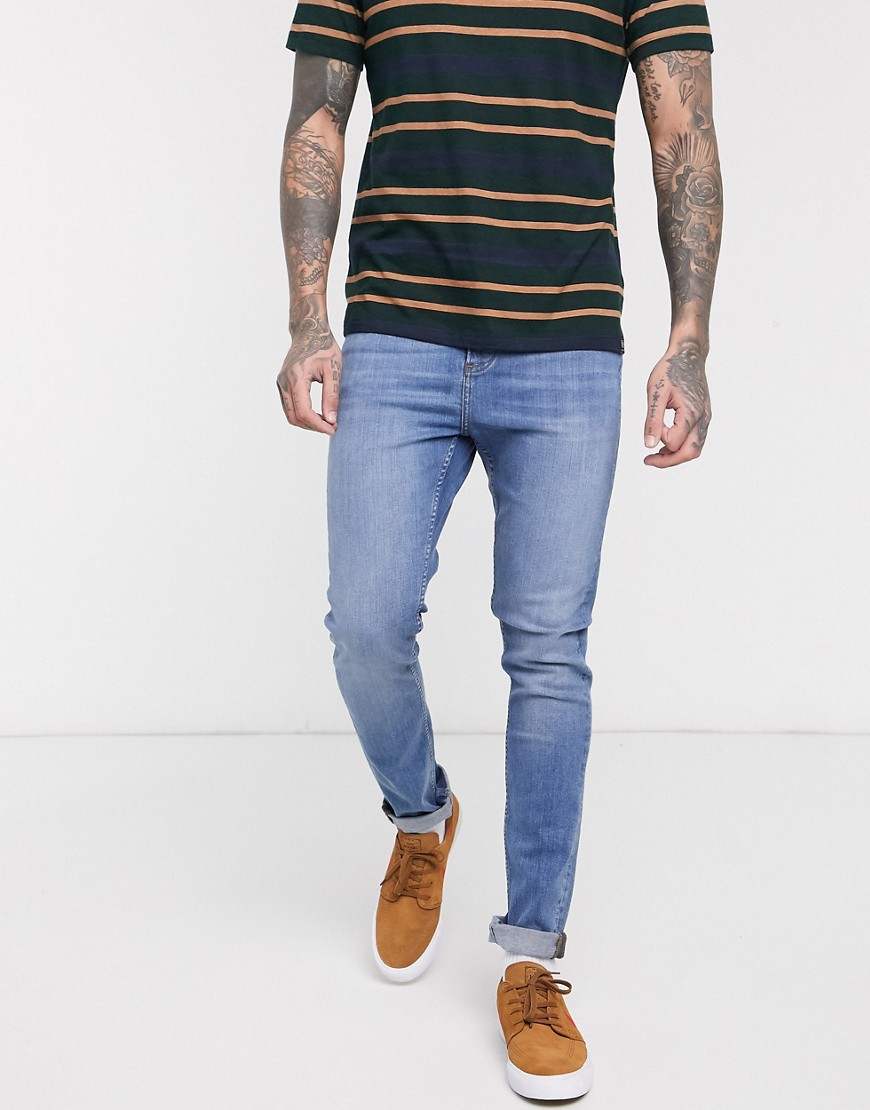 LDN DNM - Jeans skinny lavaggio blu medio