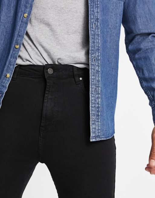 LDN DNM - Jeans vestibilità carrot nero slavato, 3 di 4