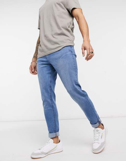 LDN DNM - Smaltoelopende jeans in blauwe wassing
