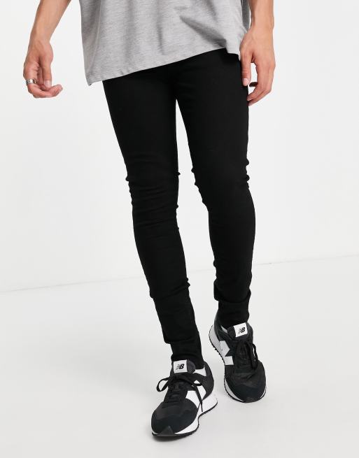 LDN DNM super skinny fit jeans in black wash, 2 of 4