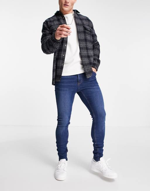 LDN DNM super skinny fit jeans in blue wash, 4 of 4
