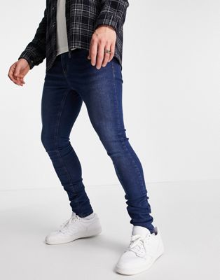 LDN DNM super skinny fit jeans in blue wash - ASOS Price Checker