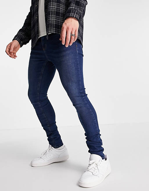 LDN DNM - Superskinny jeans in blauwe wassing